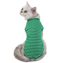 Cat striped T-shirt pet clothing